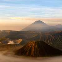 Landscape of Mount Bromo on the Island of Java, Indonesia