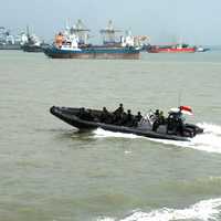 Indonesian sailors doing a Naval excercise 