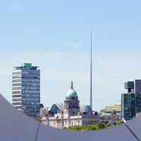 Looking at the skyline of Dublin