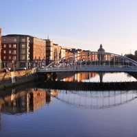 The bridge across the river in Dublin