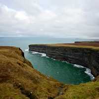 Coastline on the Cliffs landscape and ocean in Ireland