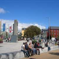 Eyre Square in the city of Galway