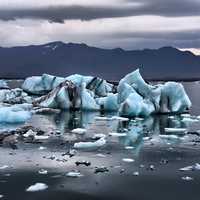 Icebergs at Jökulsárlón, Iceland