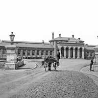 The old railway station in Edenderry in Portadown, Ireland