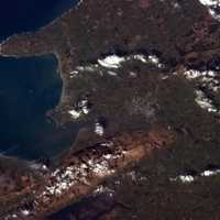 Tralee as seen from the International Space Station in Ireland