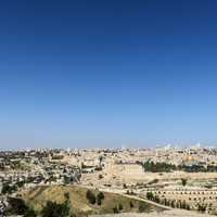 Overview on a hill of the City of Jerusalem