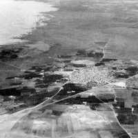 Aerial view of Isdud pre 1935 in Ashdod, Israel