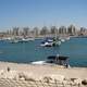 Ashdod Marina with skyline in the background in Israel