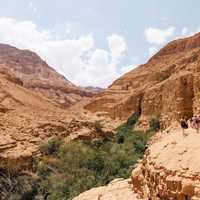 Canyon Landscape in Ein Gedi Reserve in Israel