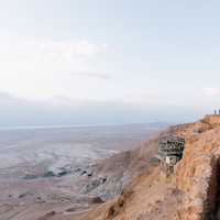 Landscape from the top of the Mountain in Masada National Park, Israel