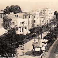 Rothschild Boulevard, circa 1930 in Tel-aviv, Israel
