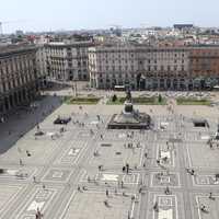 Bird's Eye view of Paza Duomo and cityscape