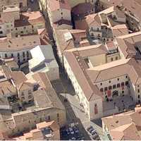 Aerial view of the Duomo and Palazzo Loffredo in Potenza, Italy