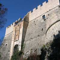 Castello Monforte walls in Campobasso, Italy
