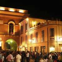 City Hall lighted Up at Night in Teramo, Italy