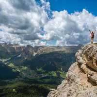 Clouds and scenery of the Mountains in Badia, Italy