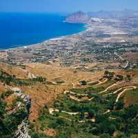 High view of scenic Italy