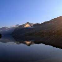 Lake and Mountains landscapes with reflection