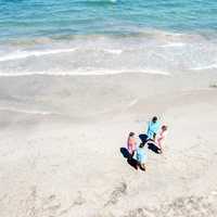 People on the beach in Italy