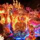 Spectacular floats during the carnival season in Acireale, Italy