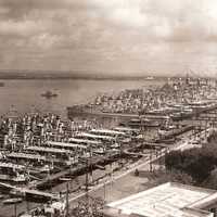 Taranto naval base in the 1930s in Italy