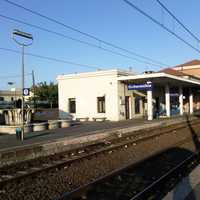 View of station platforms in Civitavecchia, Italy