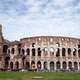 Frontal view of the Colosseum in Rome, Italy