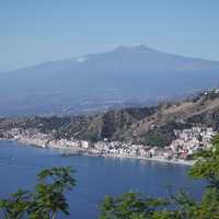 Mount Etna with the City Below