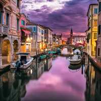 Canals of Venice at Dusk