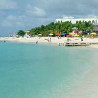 Doctor's Cave Beach landscape in Montego Bay, Jamaica