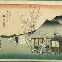 Hiroshige's Mariko-juku in Shizuoka, Japan
