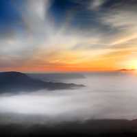 Sunrise Above the Clouds in Kumamoto, Japan