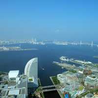 Scenic view of Yokohama Bay in Japan