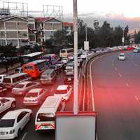 Traffic in the streets of Nairobi, Kenya