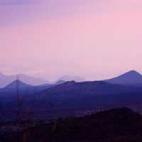 Mountain landscape Silhouette in Kenya, Africa