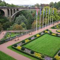 The gorges and Adolphe Bridge in Luxembourg