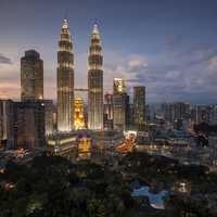 Cityscape and Skyline with skyscrapers in Kuala Lumpur, Malaysia