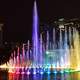 Fountains at night in Kuala Lumpur, Malaysia