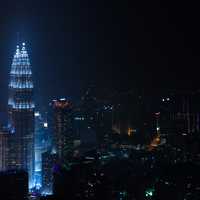 Kuala Lumpur cityscape at night in Malaysia