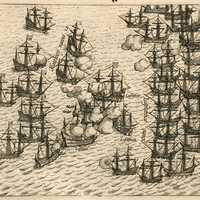 Dutch battling Portuguese in 1606