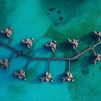 Houses on the Ocean in the Maldives