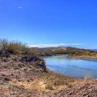 Landscape of the Rio Grande at Boquilla Del Carmen, Coahuila, Mexico