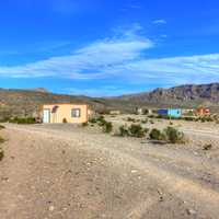 Town and Canyon Landscape at Boquilla Del Carmen, Coahuila, Mexico