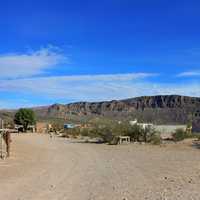 Town below the canyon at Boquilla Del Carmen, Coahuila, Mexico