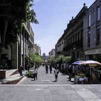 Morelos Street in downtown in Guadalajara, Mexico