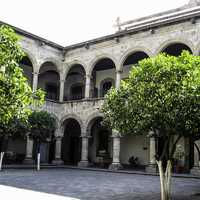 Patio inside the Palace in Guadalajara, Mexico