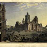 Plaza Mayor do Mexico city in 1836