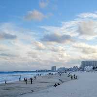 Beach landscape in Cancun, Mexico