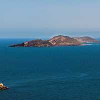 Sea landscape with islands in Sinaloa