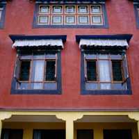 House windows in Kathmandu, Nepal